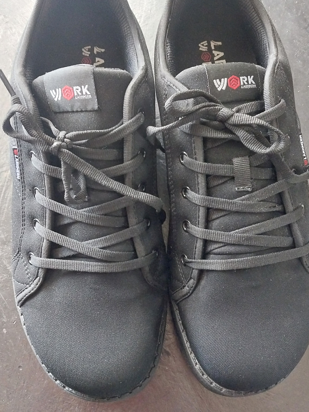 Work Comfort Men’s Black Canvas Sneakers